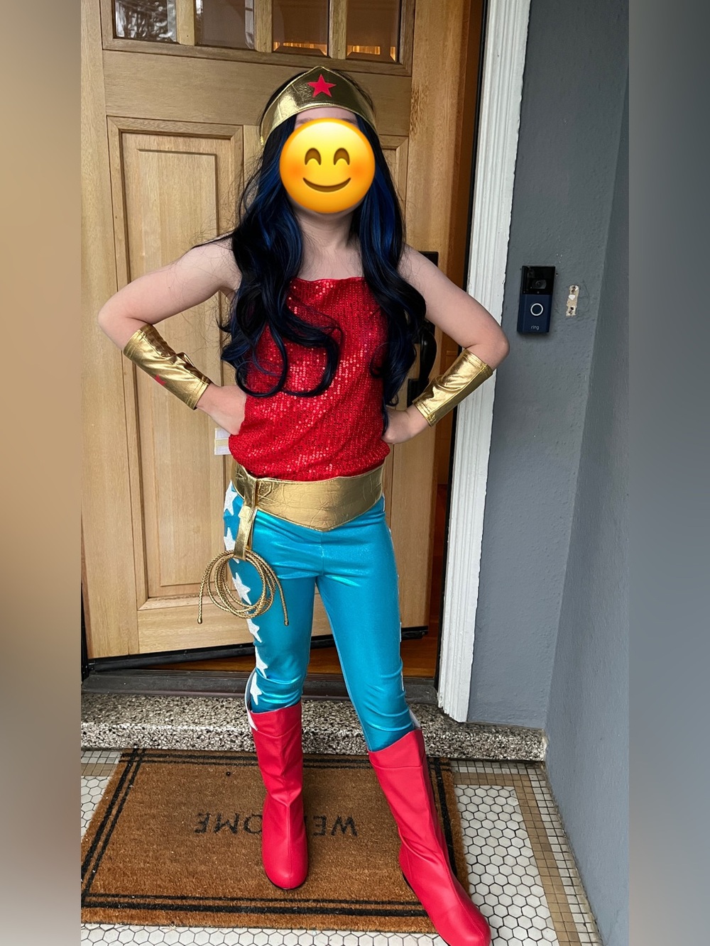 DC Super Hero Girls Wonder Woman Halloween Costume - Red, Blue & Gold